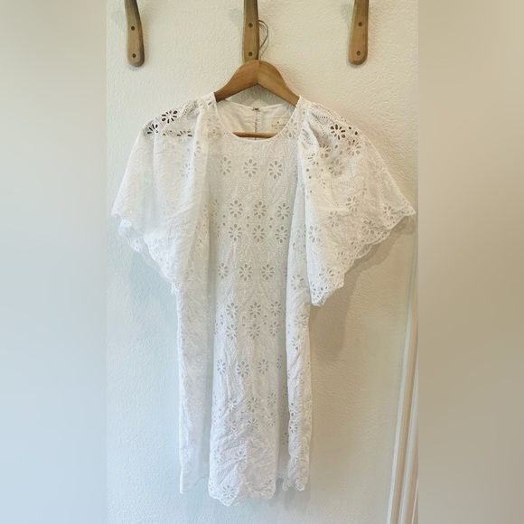Kate Spade Spice Things Up White Eyelet Shift Dress Size Small - Picture 2 of 4